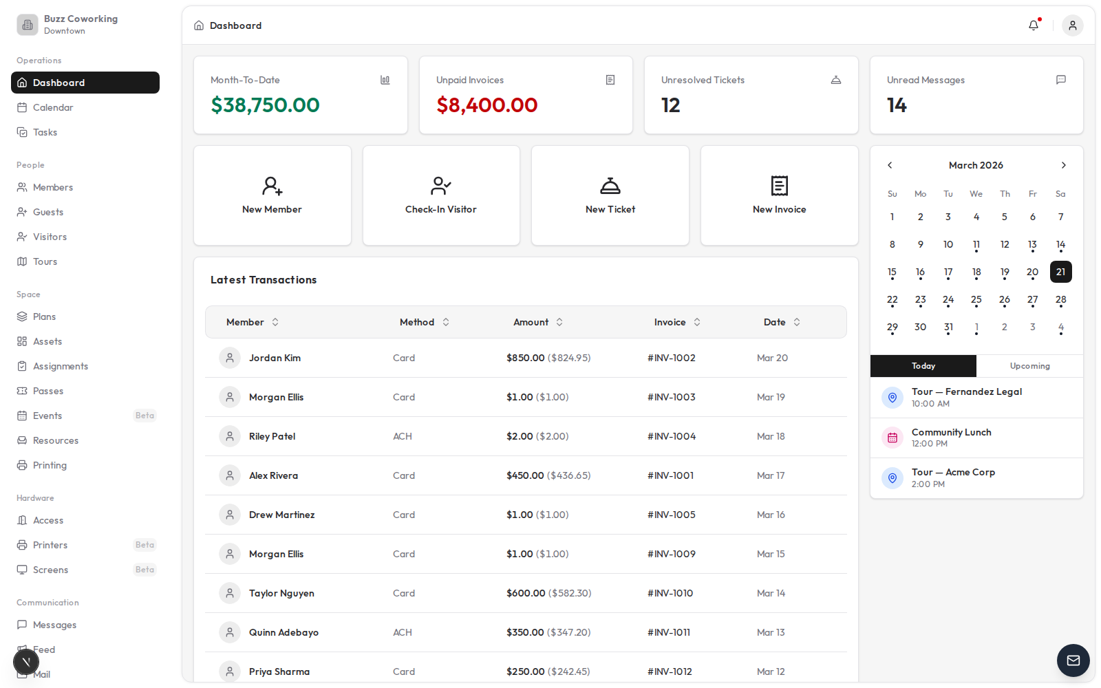 Doorza dashboard in Black